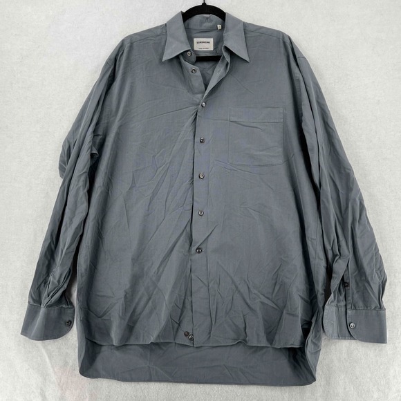 Lorenzini Other - Lorenzini Men's Dress Shirt Gray Collar Long-sleeves Button Down Size 42